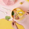 Cartoon round lunch boxes with compartments and tableware, children's and students' lunch boxes, fruit bento boxes, office workers' lunch boxes Application Scenario